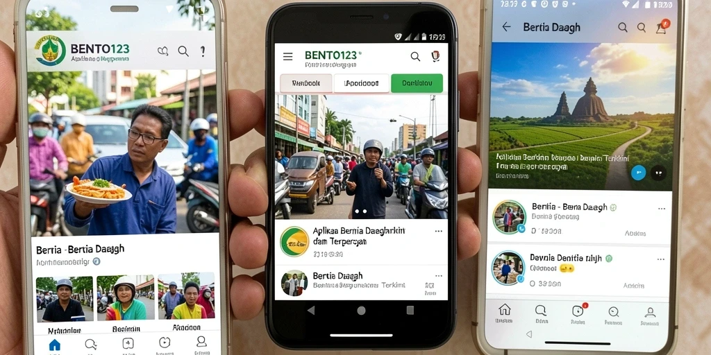 Antarmuka BENTO123 menampilkan berita daerah yang informatif dan menarik.