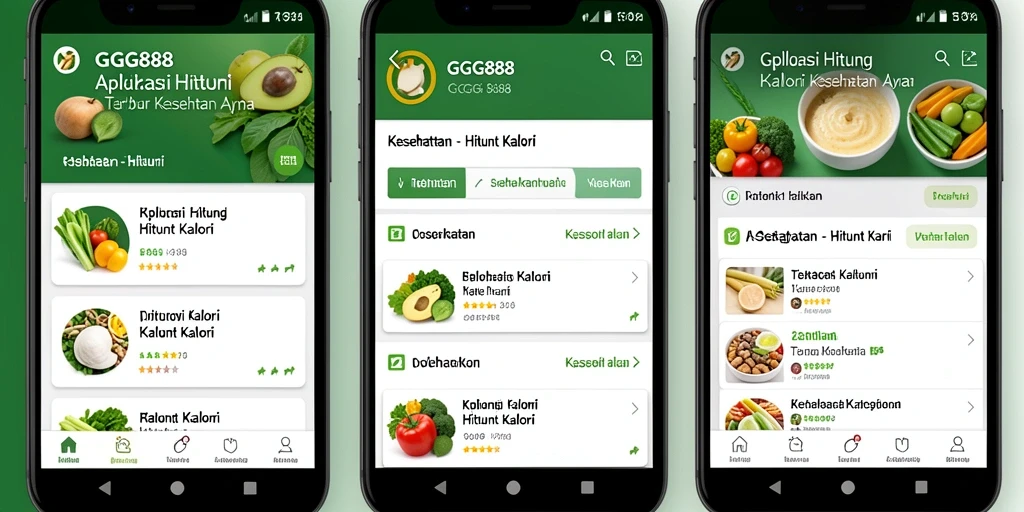 Antarmuka GGG888 yang menampilkan fitur Hitung Kalori yang user-friendly.