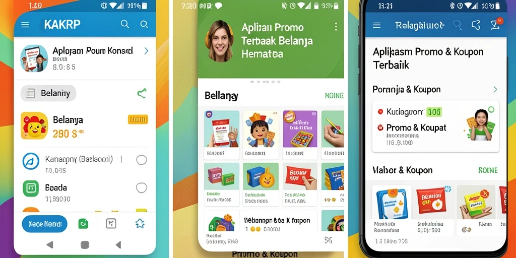 Tampilan antarmuka KAKRP dengan berbagai pilihan kupon dan promo.
