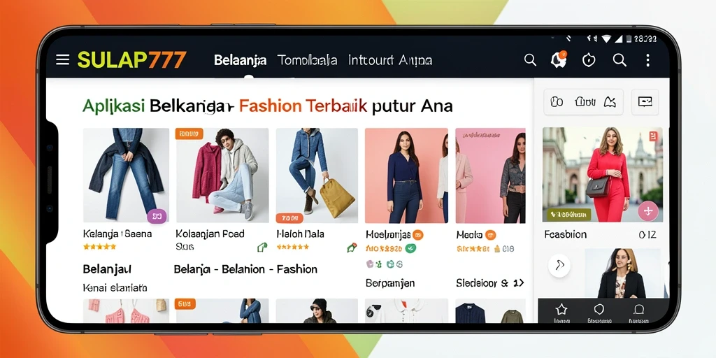 Antarmuka menarik dan mudah digunakan di SULAP777 untuk belanja fashion.