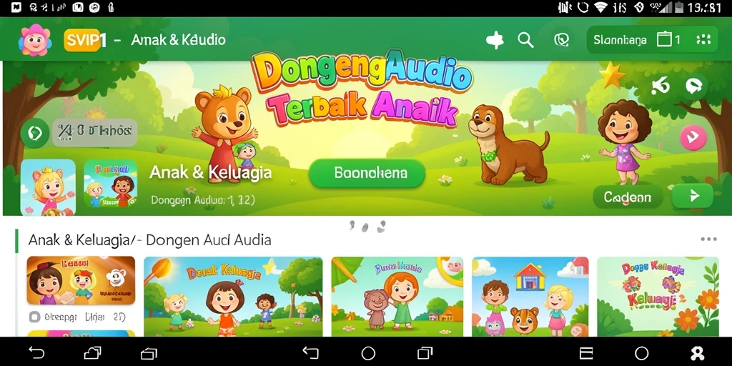 Antarmuka user-friendly aplikasi Dongeng Audio SVIP1